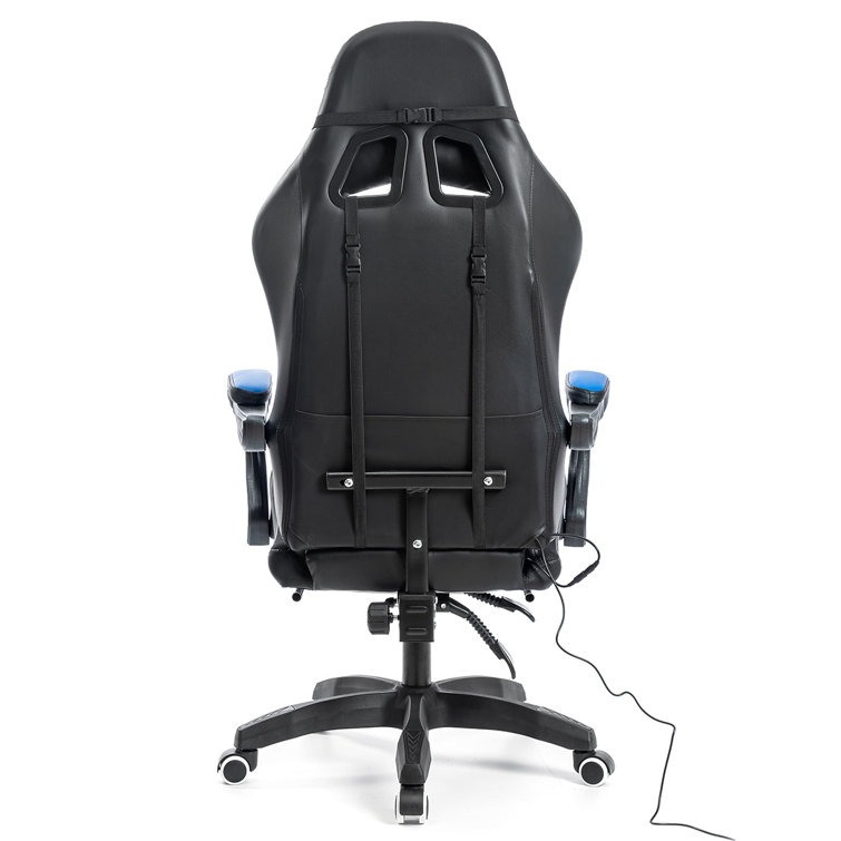 PC Racing Game Chair with Led Lighting and Massage